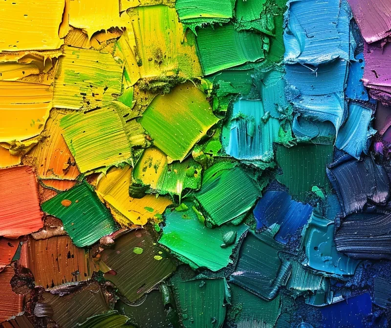 a vibrant spectrum of colors displayed on a palette, ready to be chosen for a brand identity.